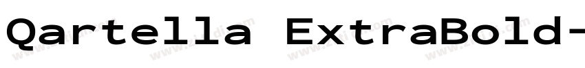 Qartella ExtraBold字体转换